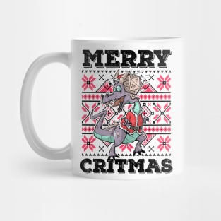 Ugly Christmas D20 Dice RPG Meme Role Play PnP Merry Critmas Mug